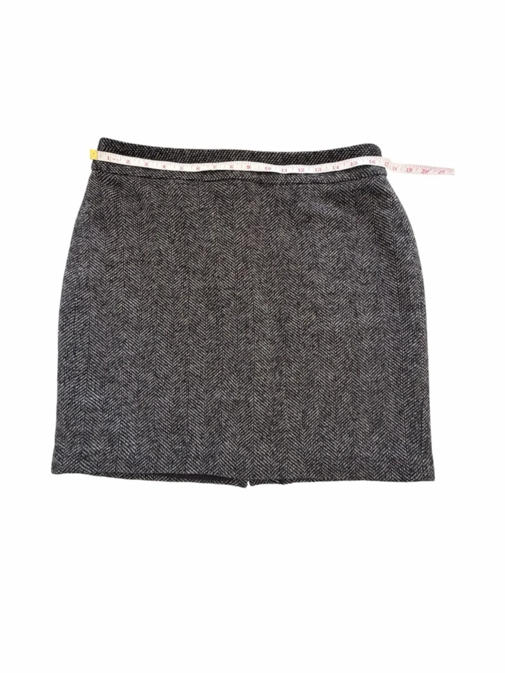 Banana republicblack and white herringbone wool-blend skirt